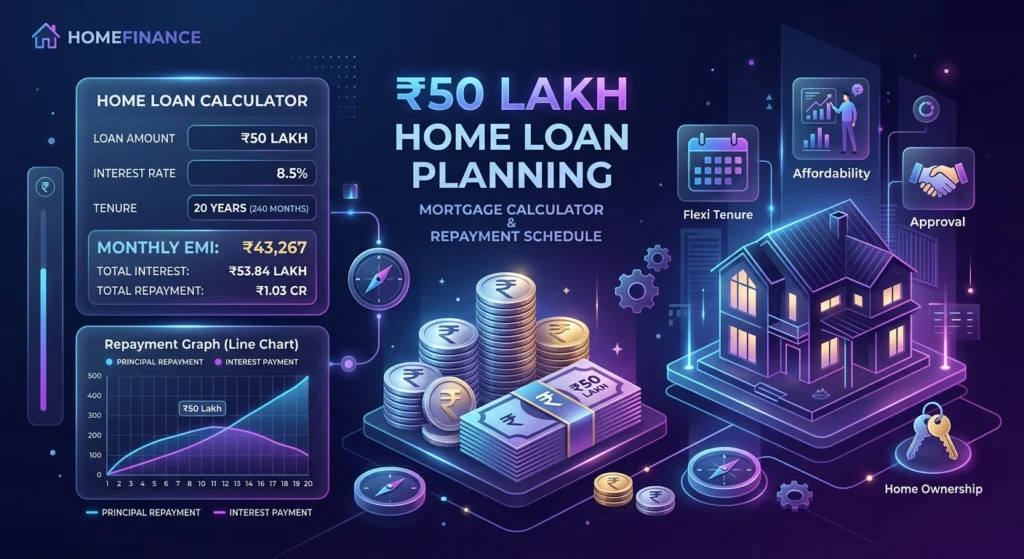 emi calculator 50 lakh